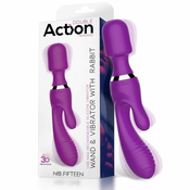Action No.Fifteen Wand and Rabbit Double Function Vibrator