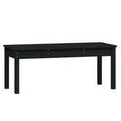 Vidaxl Vrtna klop črna 109x44x45 cm trdna borovina