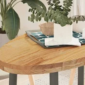 Stolna ploca svjetlosmeda 100x50x4 cm ovalna masivna hrastovina