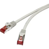Renkforce Renkforce RF-4724288 RJ45 omrežni kabel\, Patch kabel CAT 6 1.00 m siva z zaščitnim zapornim zatičem\, pozlačeni konektorji\, ognjevaren 1 kos, (20418342)
