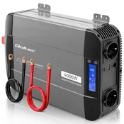 Qoltec Pretvornik napetosti Pure Sine Wave, 12V na 230V, 2000/4000W, LCD, USB, USB-C