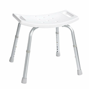 Nastavljiv kopalniški stol, (v) 340–520 mm , bel - Bela - 36 - Aluminij - Stojalo - Drugo - Ridder - 490x295 mm
