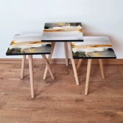 Hanah Home Set klub stocica 3Shp103, 3 komada, Zelena