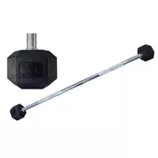 Kubisport Dvostranska šesterokotna HEX hramba 15 kg ravna gumirana