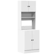 Vidaxl Kuhinjska omarica bela 60x50x180 cm inženirski les