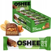 Beljakovinska ploščica OSHEE z okusom oreščkov in karamele karamela 49g x 12 kos
