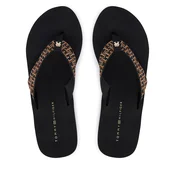 Tommy Hilfiger Japonke Wedge Summer Sandal Mono FW0FW09698 Črna