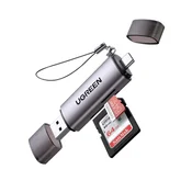 Ugreen čitalnik kartic USB 3.0 + USB-C, SD/microSD