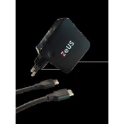 ZEUS Univerzalni punjac ZUS-NB65 PDC USB-C 65W (laptop, tablet, smart phone) crni