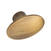 Pohištveni gumb Dome 50x36 mm, cinkova litina, medenina, krtačen