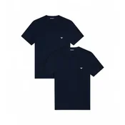 Emporio Armani za moške. EM000391_AF14132 Komplet dveh pletenih majic z mornarsko modro barvo (L), Priložnostno, Domača oblač