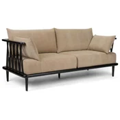 Casa Padrino luxury sofa beige/black 169.5 cm - Luxury living room furniture