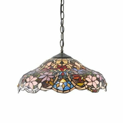 Endon 64325 - Luster na lancu Tiffany SULLIVAN 1xE27/60W/230V precnik 40 cm