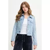 Juicy Couture jeans jakna ženska bombažna DIAMANTE CROPPE