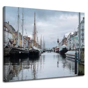 shumee Platno z motivom Arhitekture Kobenhavn 100x80 cm Danska Evropa Prestolnica