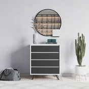 Aberto Design Komoda Suvera 70x86x40cm Belo-Antracit