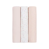 KikkaBoo Pelene od muslina set 3 pcs 100x100 Confetti Pink (KKB12075)