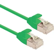 ROLINE Roline 21153332 RJ45 omrežni kabel\, Patch kabel CAT 6a U/FTP 0.50 m zelena 1 kos, (20630628)