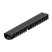 KANALETA S PP REŠETKO B125 POVOZNA, 125x90x1000mm ACO EASYLINE, ČRNA | Topdom