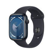 Apple Watch Series 9 45 mm Digitalno 396 x 484 pikseli Ekran osjetljiv na dodir Crno Wi-Fi GPS