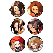 Set bedževa Anime Shaman king, 37 mm, 6 kom