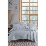 Lessentiel Maison Komplet posteljine Solid, 200x220, Sivi