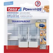 TESA tesaR PowerstripsR kavelj prozoren, vsebina 58813-0-0 TESA 1 zavitek, bel.