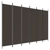 Vidaxl Paravan 6-delni rjav 300x200 cm blago