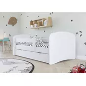Djecji krevet s ogradicom Ourbaby - krevet bez prostora za skladištenje (180x80cm), bijeli