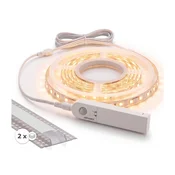 KOMPLET 1x LED traka sa senzorom FLEX LED/3,6W/4xAA 2 m + 2x ugradni profil 1 m