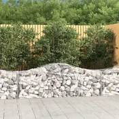 shumee Obokana gabionska košara 7 kosov 200x50x60/80cm cinkano železo