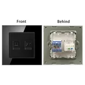 SmartHome Zidna uticnica CAT6 RJ45, Crna