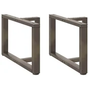 Noge za klub stolic T-oblika 2 kom Crne 60x25x(42-43) cm Celik