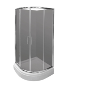 Linni Grey Transparent Tuš kabina, R80x190cm, Tonirano staklo 5mm, Srebrni ram