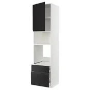 METOD / MAXIMERA Visoki element za ugradne uredaje, bela/Upplöv boja antracita, mat, 60x60x240 cm