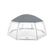 Bestway Gazebo za okrugle bazene 58612, 600 x 600 x 295 cm, Sivo-beli