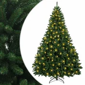 Vidaxl Umetno Zložljivo Božično Drevo 180 cm 300 LED Toplo bela