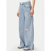 adidas Jeans hlače Care Bear High Rise KQ6748 Svetlo modra Wide Leg