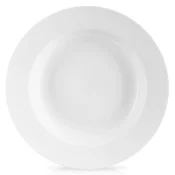 shumee Globok krožnik za juho, porcelan, bel, klasičen, 24,5 cm, 350 ml
