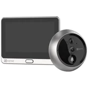 EZVIZ pametni vratni videotelefon DP2 2K/ Wi-Fi/ kamera 2304 x 1296/ H.265/ kukalo/ zvonec/ IR do 5 m/ PIR/ LCD 4,3