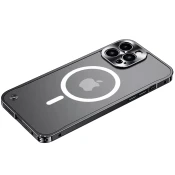 Symfony Kovinsko magnetni Magsafe ovitek za Apple iPhone 15, črna