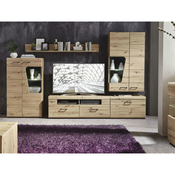 Hom`in MODULARNI DNEVNI REGAL, barve hrasta