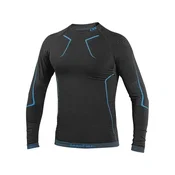 CXS Majica CXS SeamFlex, funkcionalna, dolgi rokavi, moška, črno-modra