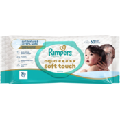 Pampers Aqua Soft Touch vlažni čistilni robčki za otroke 60 kos