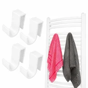 Komplet 4 obešalnikov za radiatorje 30 mm, beli