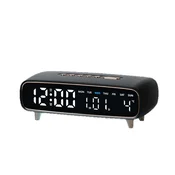 INF Večnamenska LED digitalna budilka s temperaturo in nočno lučko Black, (5000562894)