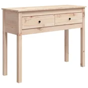 Vidaxl Konzolna mizica 100x35x75 trdna borovina