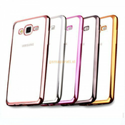 Silikonski ovitek z okvirjem za Samsung Galaxy J1 2016 J120 - temno siv