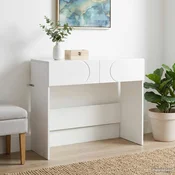 vidaXL Konzolna miza Bela 96,5 x 38 x 75 cm Inženirski les