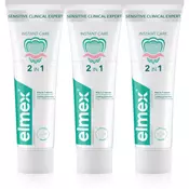 Elmex Sensitive Clinical Expert zobna pasta za občutljive zobe 3x75 ml